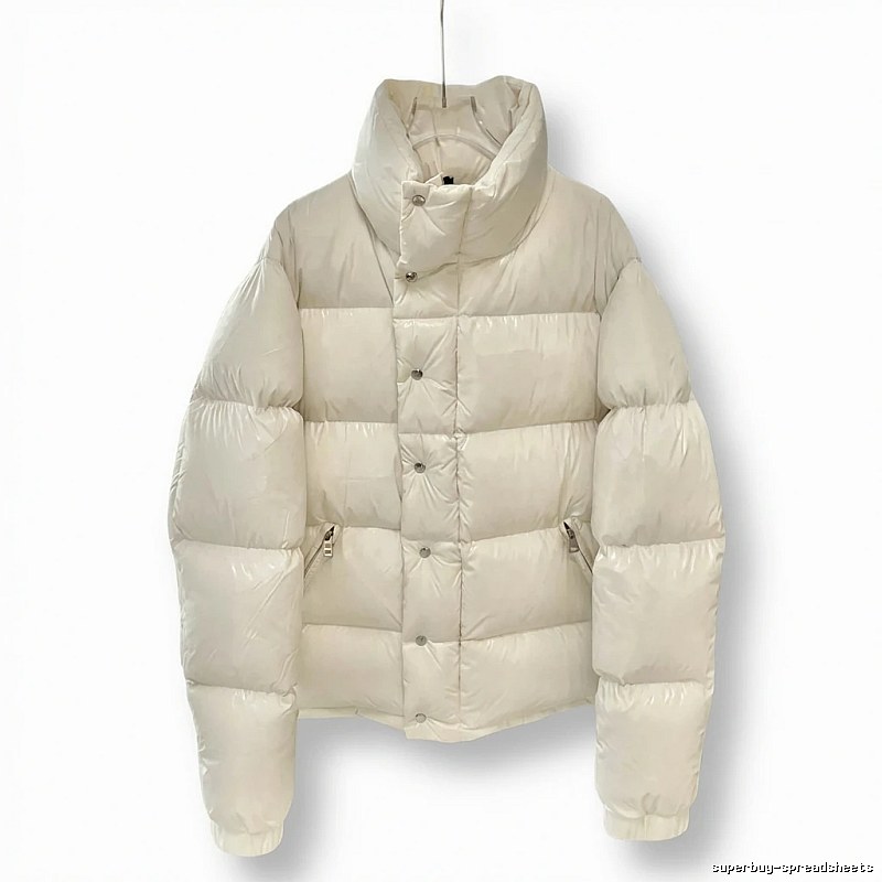 Moncler minimalist style off-white down jacket