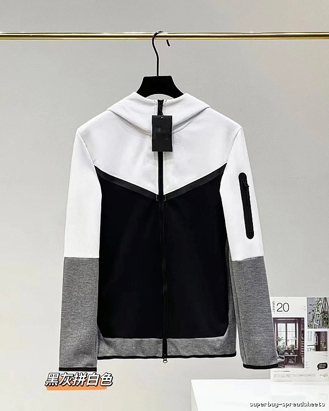 Monogram White zip hoodie White Full Zip for Layered Styling