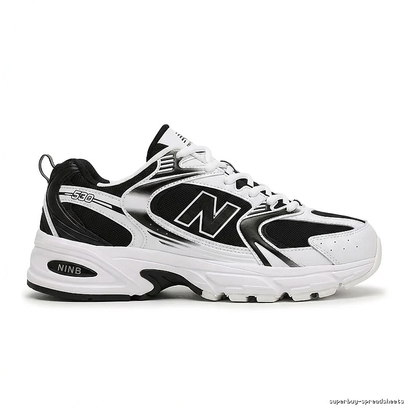 New Balance 530 retro black and white shoes
