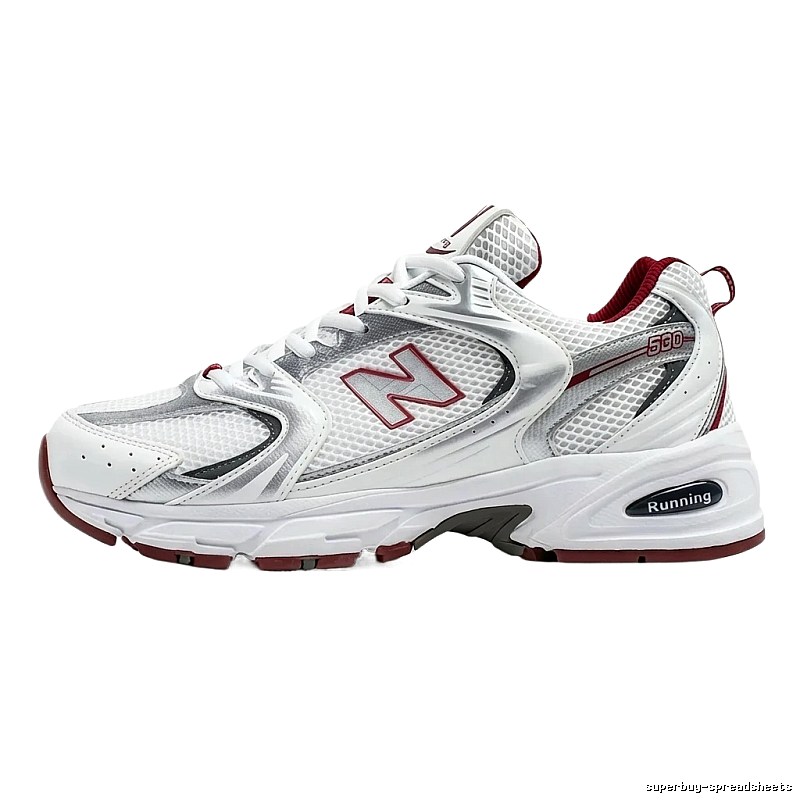 New Balance 530 retro-style red and white sports shoes