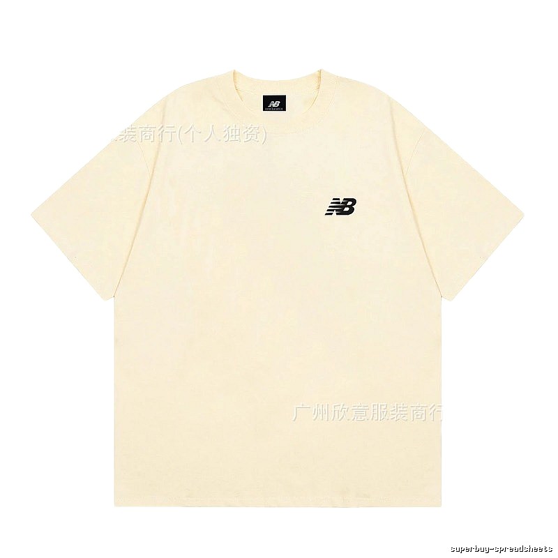 New Balance Casual Minimalist Beige Short-sleeve T-shirt