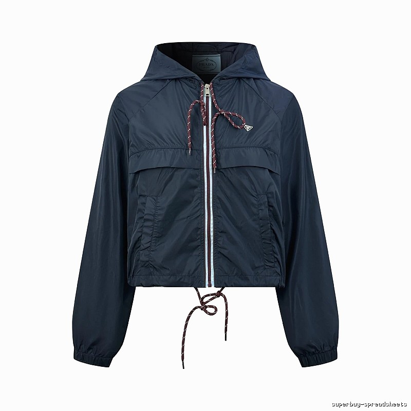Nike Navy Cropped Windbreaker Jacket for Casual Office