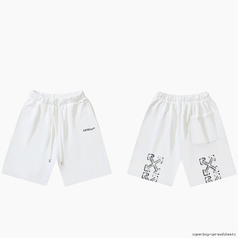 Off-White 133 models of simple white shorts