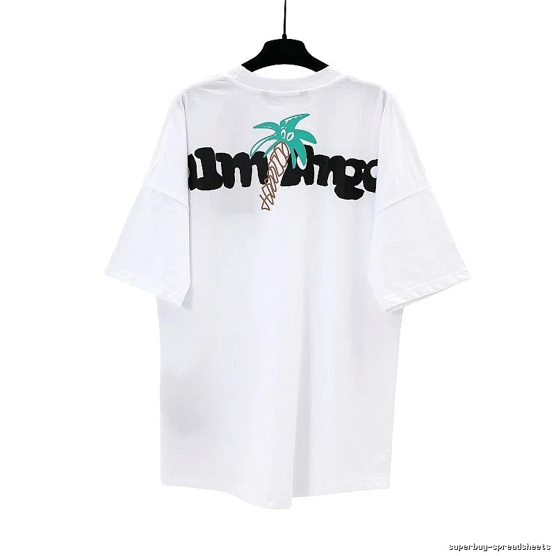 Palm Angels Classic Logo T-shirt White Palm Tree for Daily Styling
