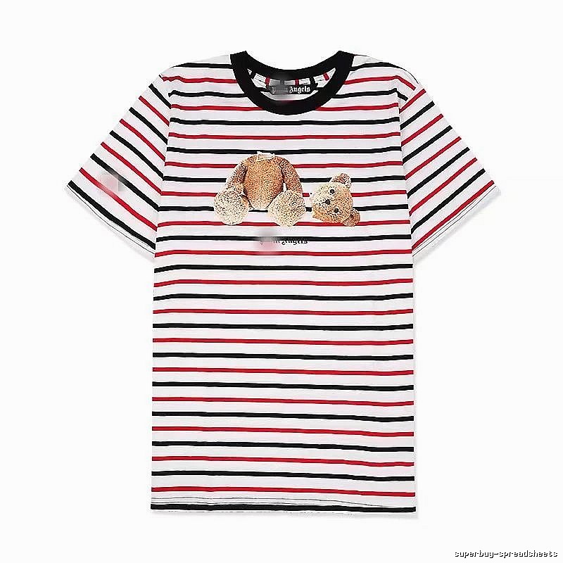 Palm Angels Lightweight Bear graphic T-shirt White Colorful Bear for Trend Styling
