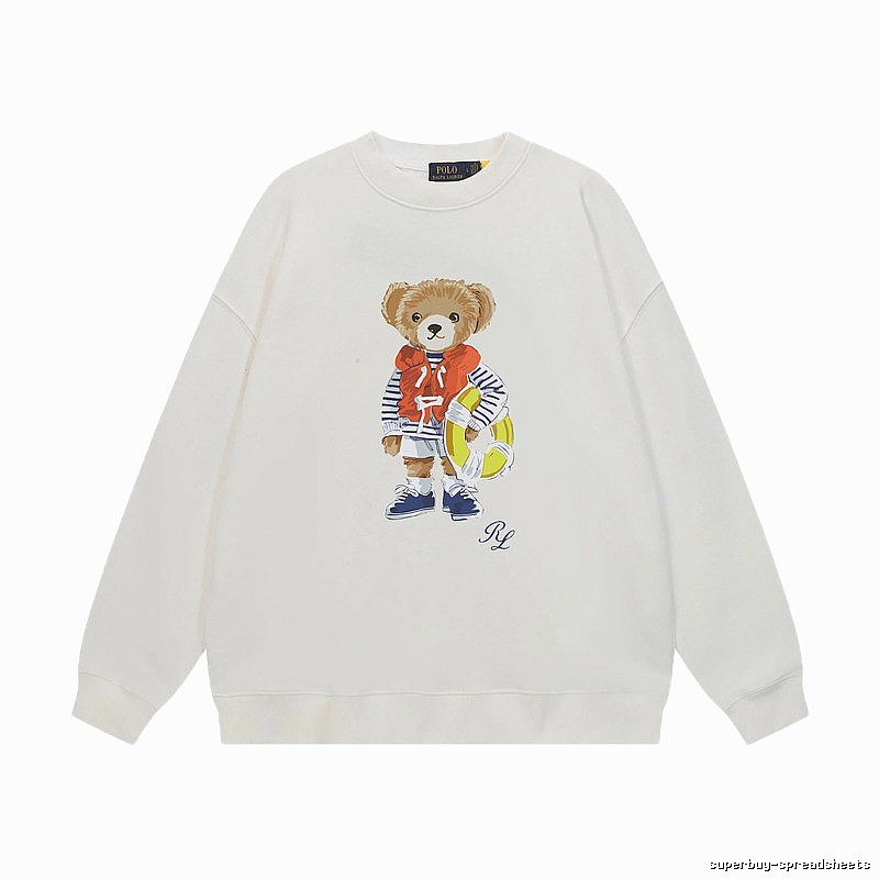 Ralph Lauren white sweatshirt with bear print