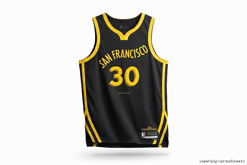 Stephenen Curry's black and yellow Warriors-style jersey