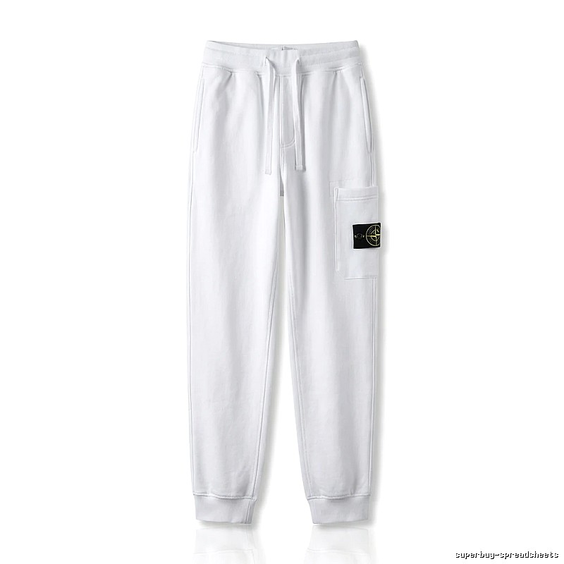 Stone Island basic casual white sweatpants