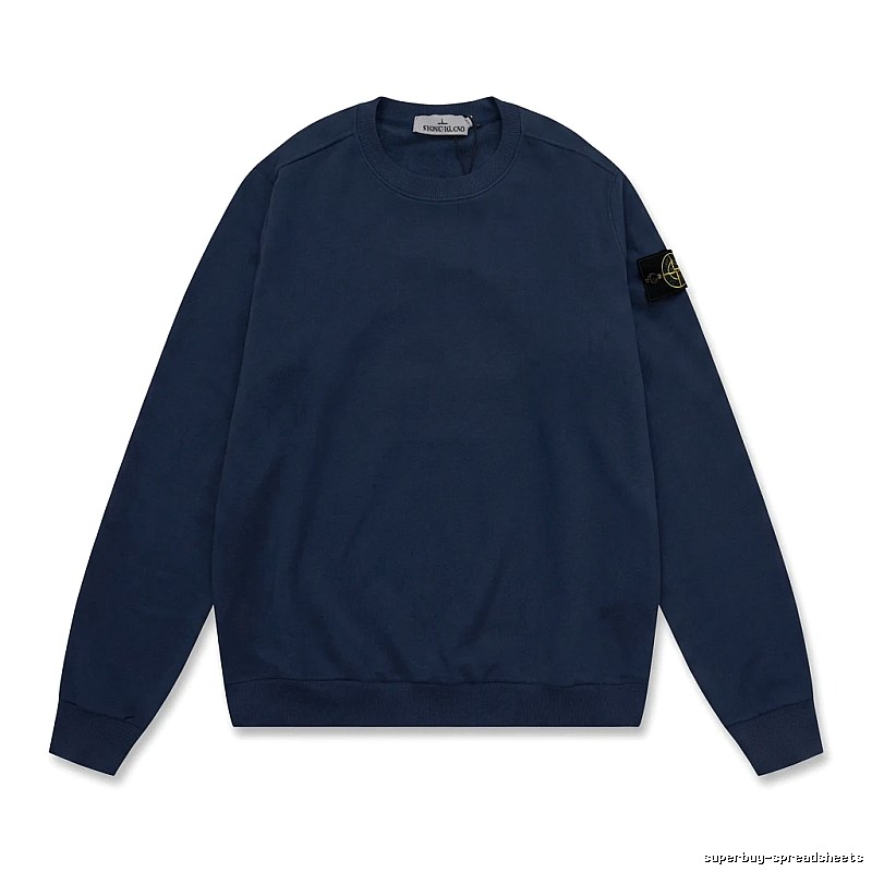 Stone Island basic dark navy blue sweatshirt
