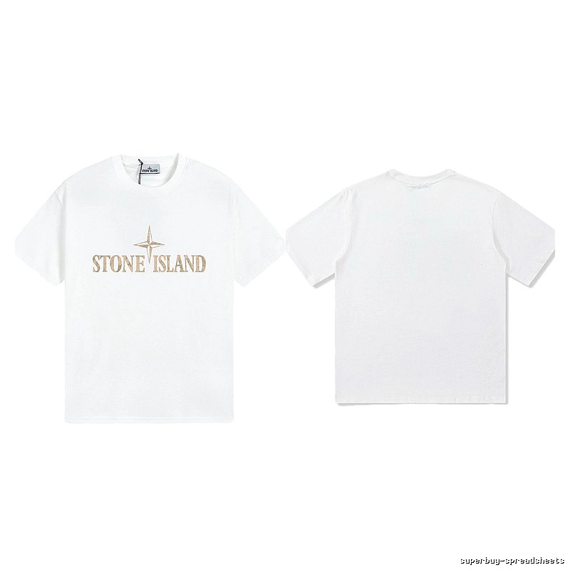 Stone Island Classic Street Style White Short Sleeve T-Shirt
