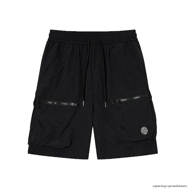 Stone Island Technical Workwear Style Black Shorts