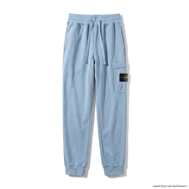 Stone Island Workwear Style Light Blue Sweatpants