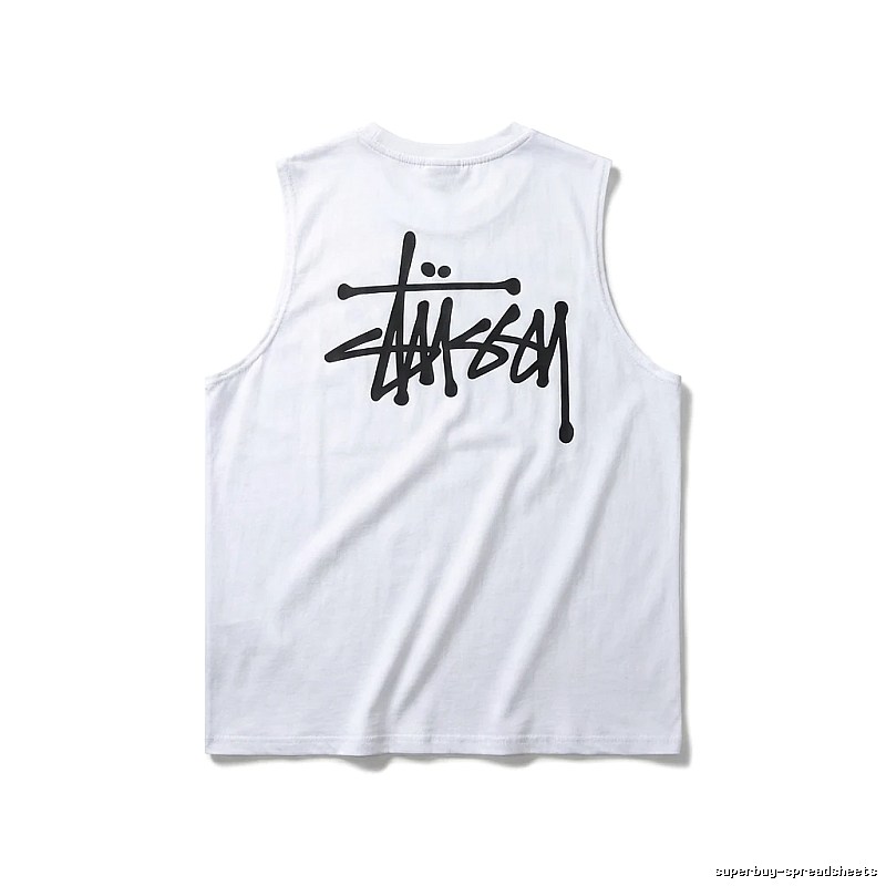 Stussy basic simple white vest
