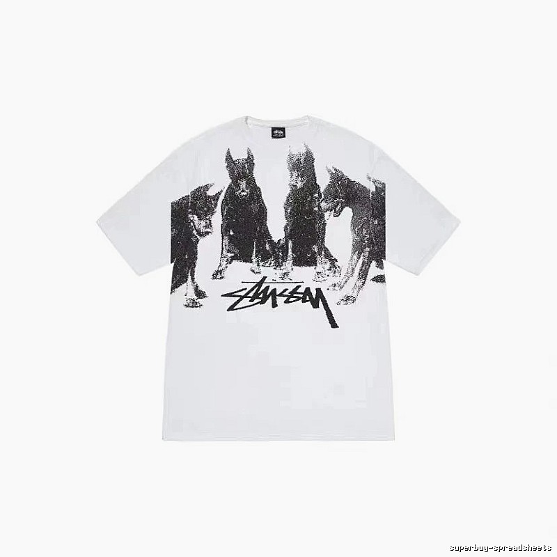 Stussy Casual Graphic T-shirt Black White Stussy for Streetwear Looks