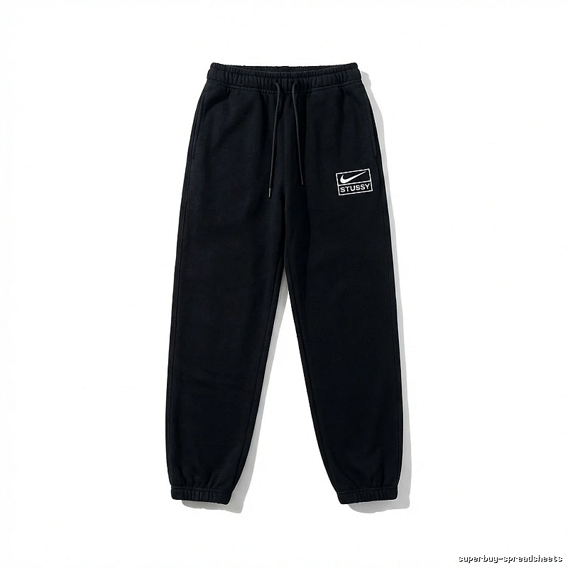 Stussy Co-branded Casual Black Sweatpants