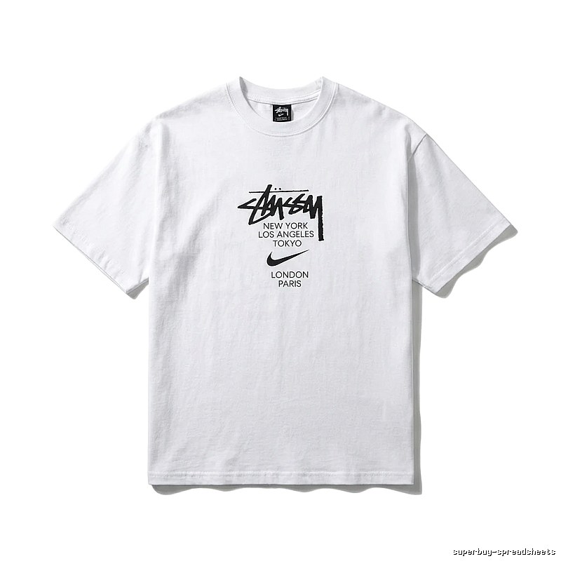 Stussy Co-branded Simple Style White T-shirt