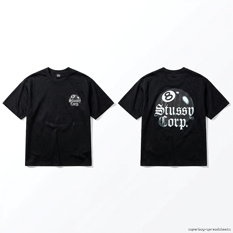Stussy No.8 Retro Style Black T-shirt