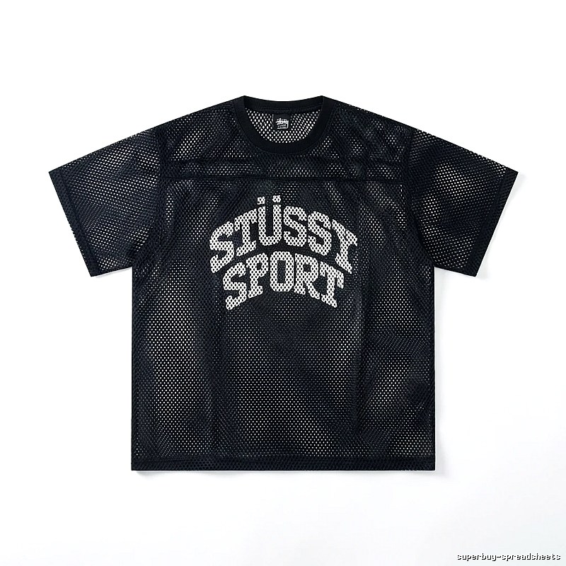 Stussy Sporty Black Mesh Shirt