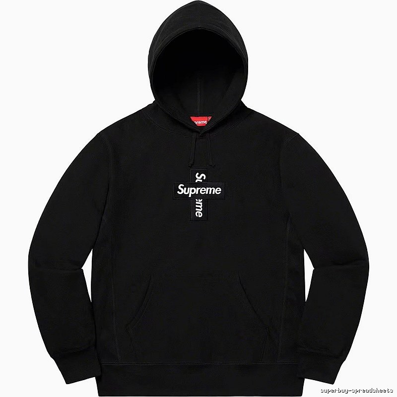 Supreme Lightweight Logo hoodie Gray Red Oversized for Trend Styling