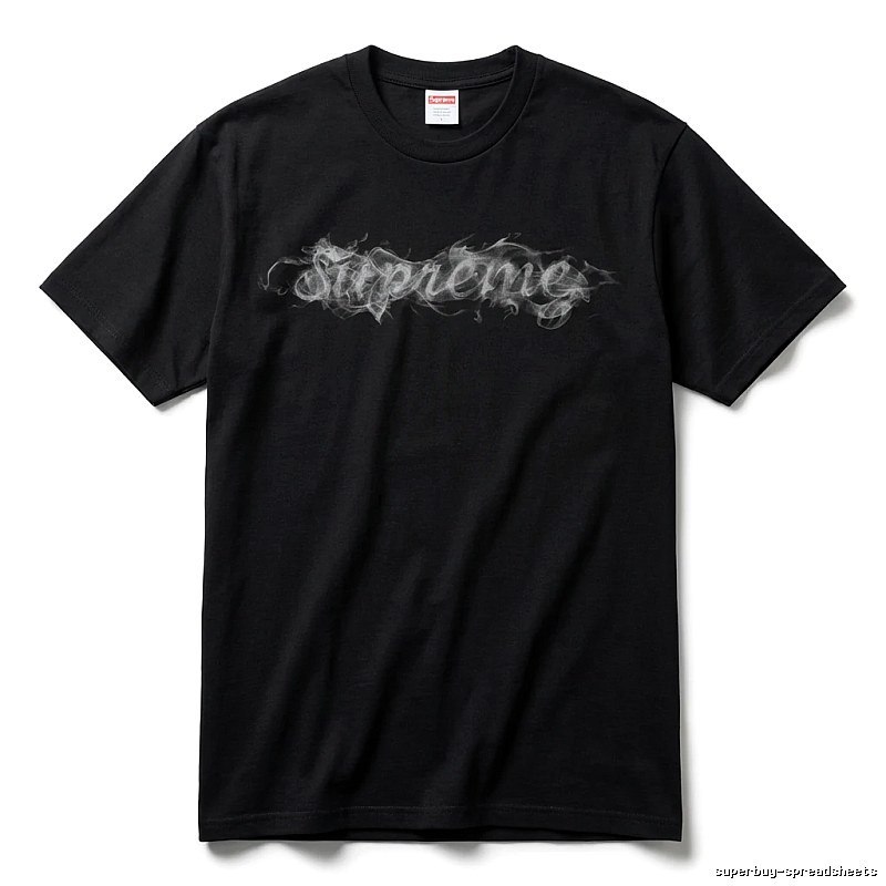Supreme Smoke Style Black T-shirt