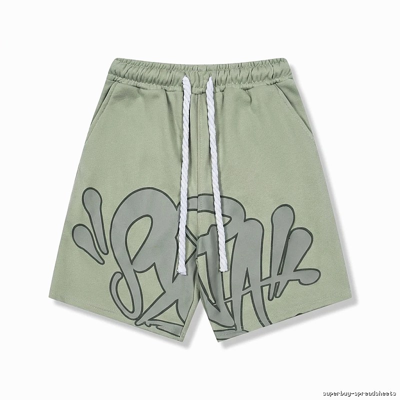 SynaWorld Graffiti Style Ash-Green Shorts