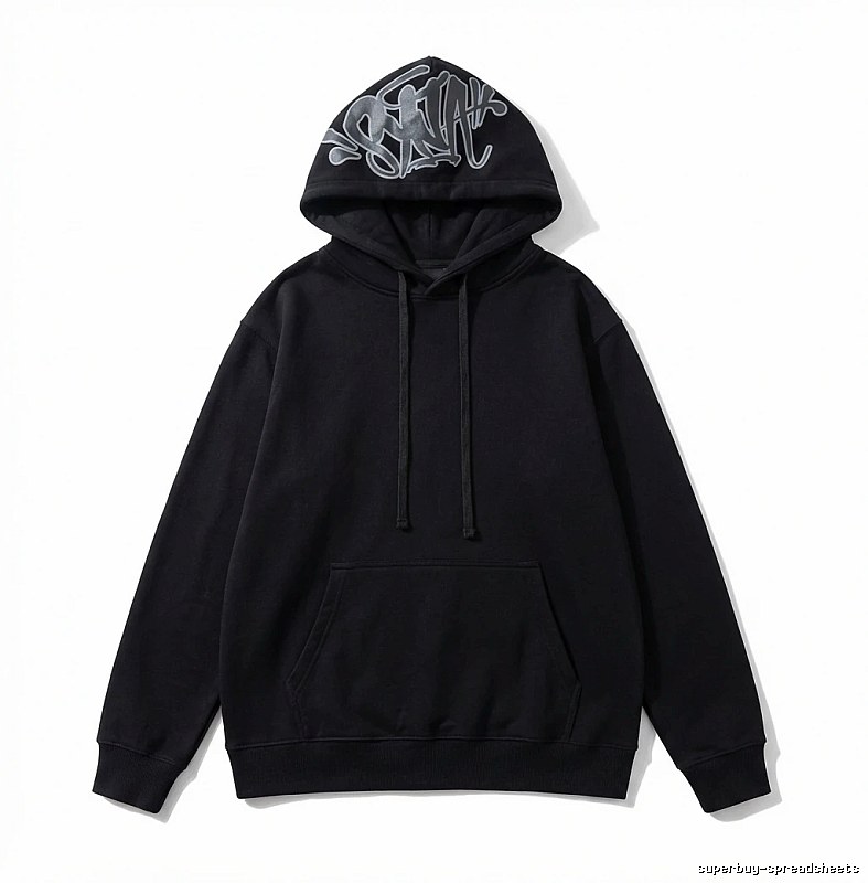 SynaWorld graffiti-style black hoodie