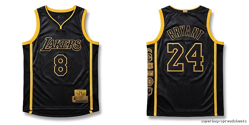 The No. 24 jersey of Kobe Bryant of the Los Angeles Lakers.