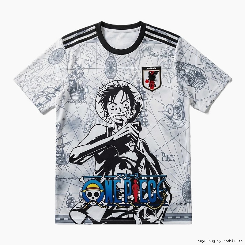Tokyo Ghoul x One Piece Co-branded Black and White Trendy T-shirt