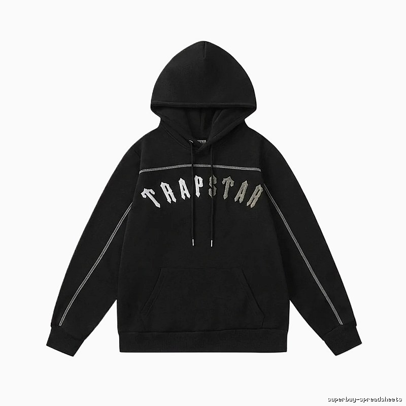 Trapstar letter-style black hoodie
