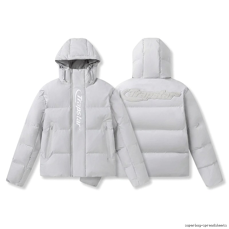 Trapstar Trendy and Cool Light Grey Down Jacket