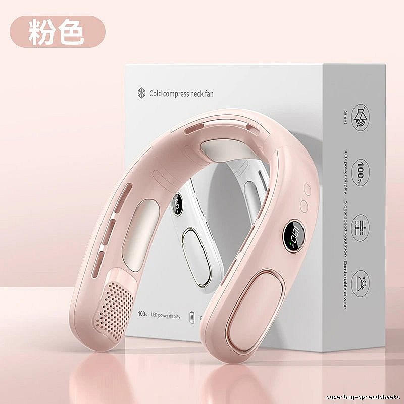 Travel Neck Fan 4000mah Pink