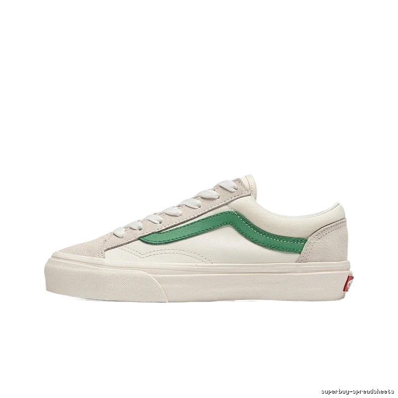 Vans Classic Green and White Color - Blocked Sneakers