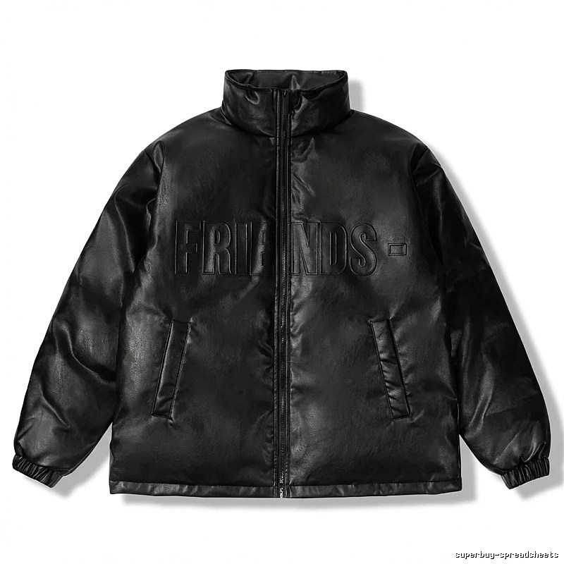 Vlone black trendy and cool style cotton-padded jacket