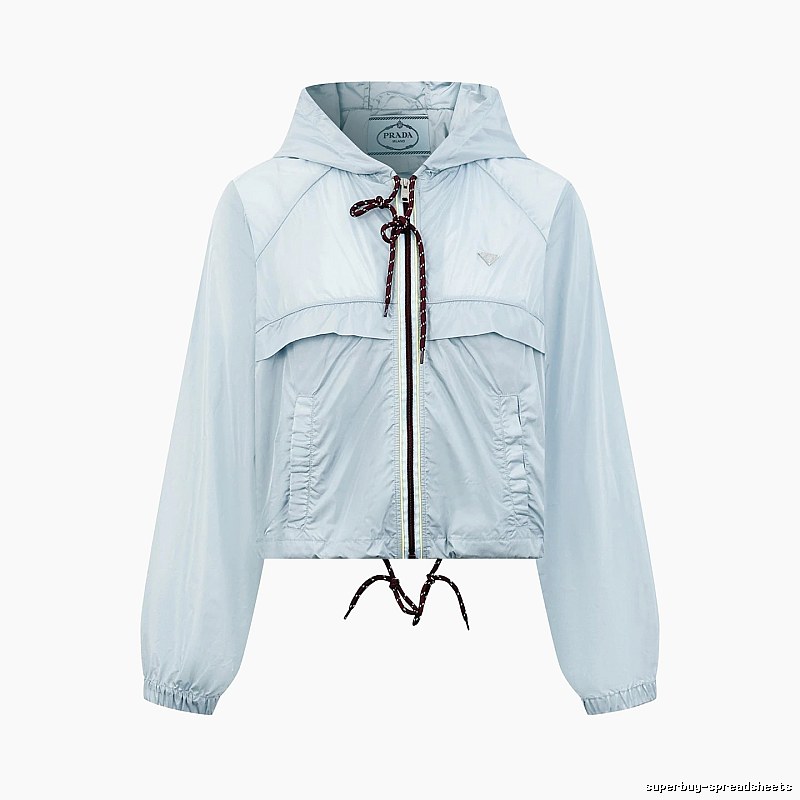 Zip Jacket with Drawcord Zip Detail from Prada